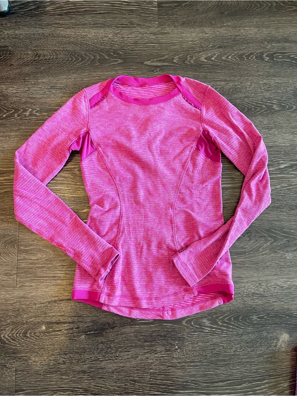 lululemon athletica Long Sleeve Pink waffle Performance Top